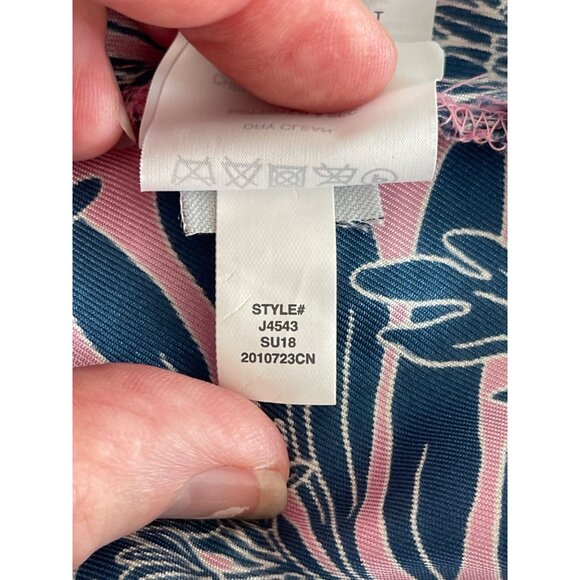 J.Crew X Abigail Borg 100% Silk Tank Top Prairie Dusk Pink Blue Floral 2 $98 - Picture 9 of 12